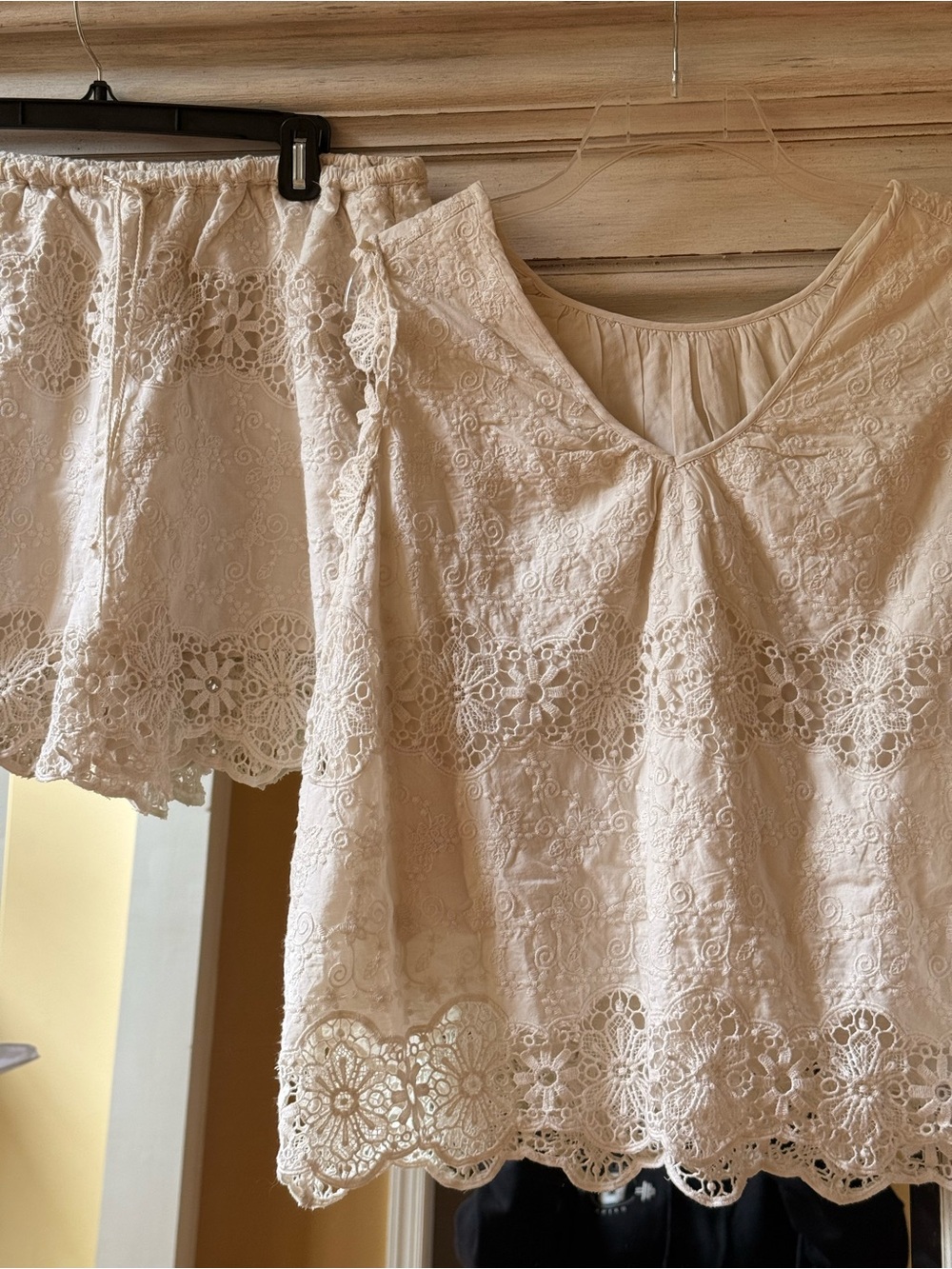 Free People Lace Ashtin Set Ivory Sz MD - Picture 11 of 12
